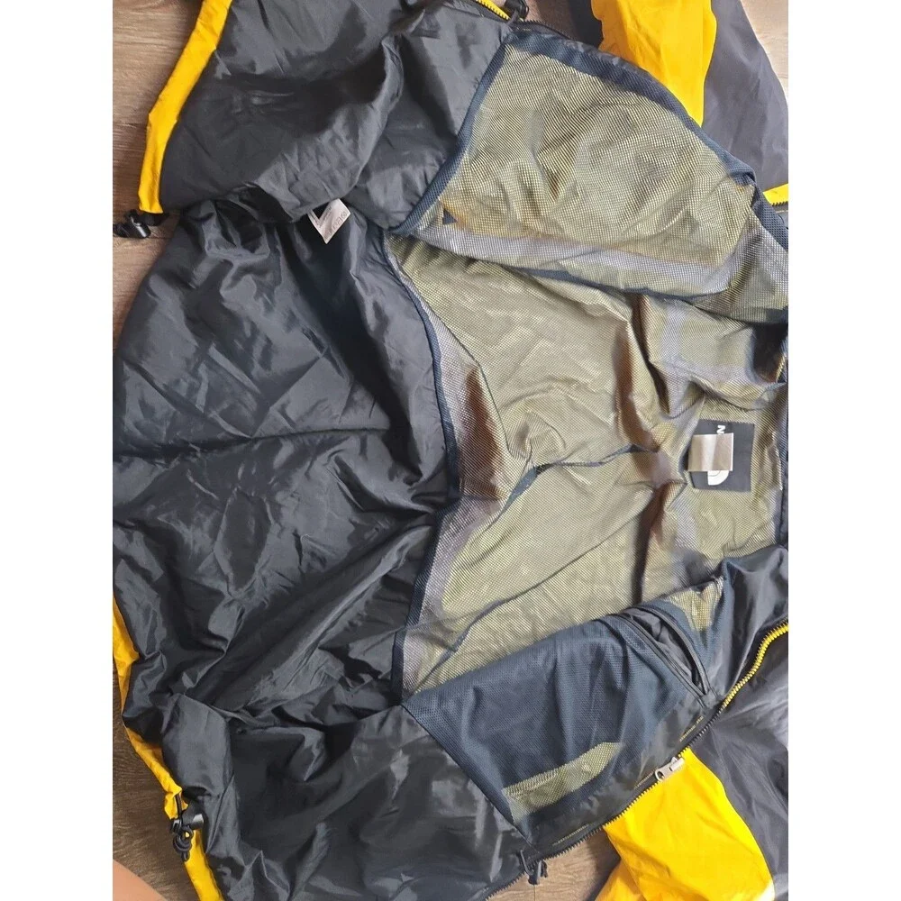 Vintage The North Face Gore-Tex Mountain Jacket Men's XL Yellow Black Shell Only